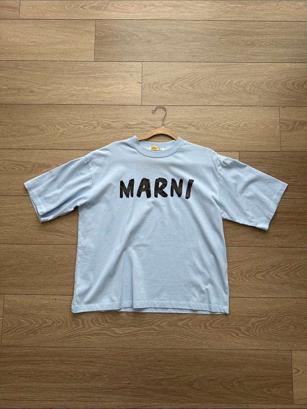 Marni Pale Blue Graphic Logo T-Shirt